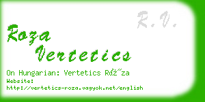 roza vertetics business card